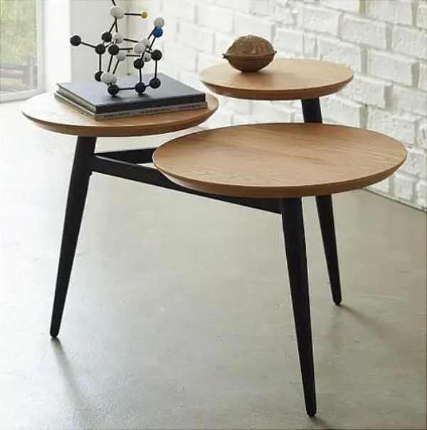 oak pedestal coffee table
